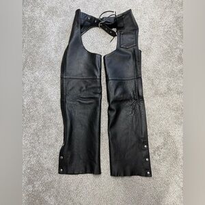 Black Leather Chaps